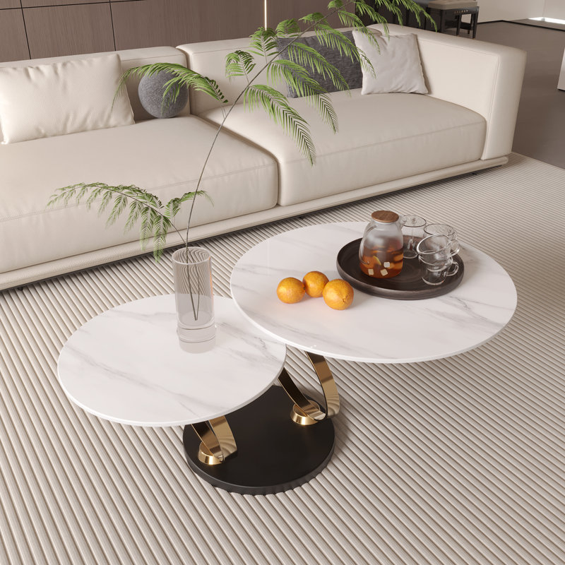 Armo 2 - Piece Exquisite rotating end table