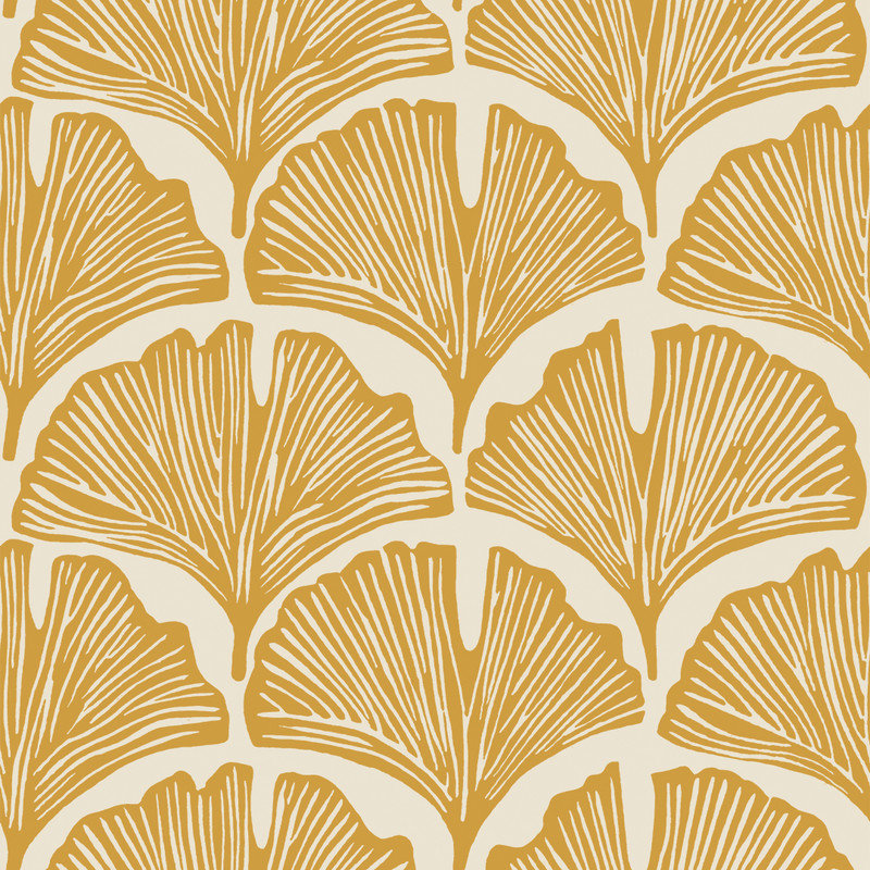 Papier peint auto-adhésif Feather Palm par Novogratz, Palmier moutarde dorée