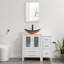 Couleur de la base: blanc; couleur du lavabo: or; meuble-lavabo simple autoportant de 36 po avec comptoir en bois manufacturé, lavabo vasque, robinet, bonde-1435383030-1433603418