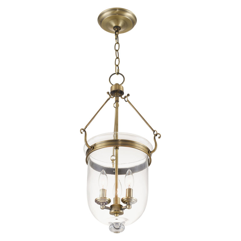 Husman - Light Single Pendant, 25" H x 12" W x 12" D, Antique Brass