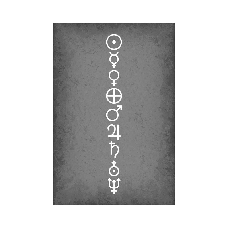 «Minimalist Planet Symbols» par GetYourNerdOn, impression sur toile tendue, H 12 po x l 8 po x P 0,75 po