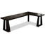 Black Solid Wood L - Desk-1155551453
