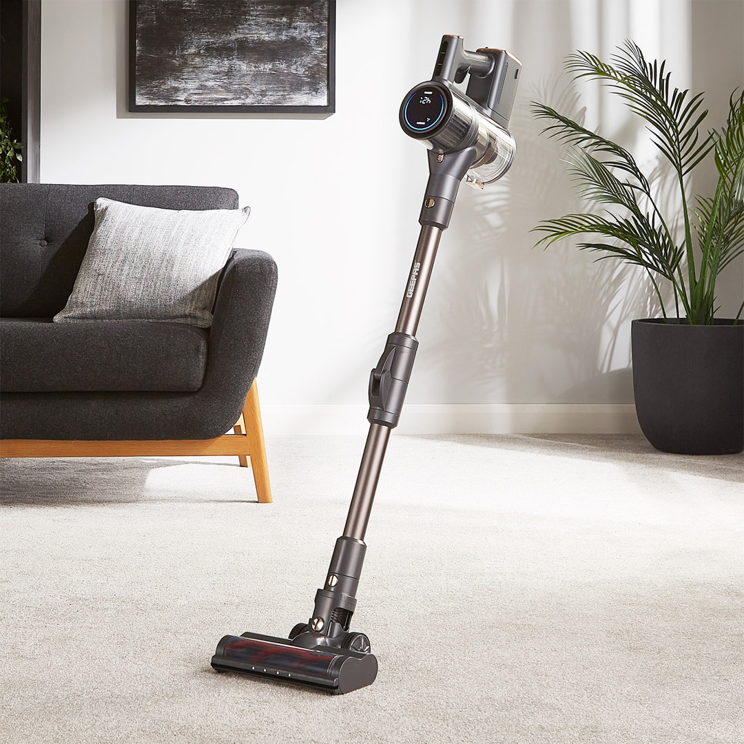 GEEPAS Flex Cordless Vacuum Cleaner 240V | Handheld Stick Bendable Wand for Carpet Hard Floor Sofa | 33Kpa LED Display HEPA Filter Motorised Brush Wal