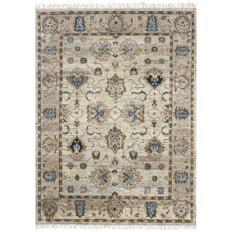 New Indian Sultanabad 5 - Laine sur coton 8 pi 11 po x 11 pi 9 po