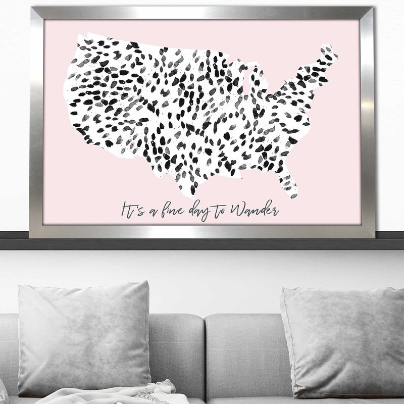«It's a Fine Day to Wander» par Susan Bryant - impression, H 21,5 po x l 27,5 po x P 0,75 po, Encadrement argenté