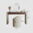 47.24"Minimalist Sintered Stone Tabletop Solid Wood Dressing Table