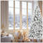 Arbre de Noël floqué avec pointes de 1964 - PVC enneigé et branches à aiguilles dures, structure à charnières pour une installation facile, support en métal stable - arbre de Noël réaliste complet