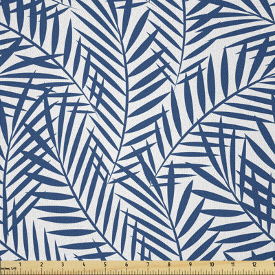 Davlyn Blue Palm Tree Leaves Multi-Purpose Fabric