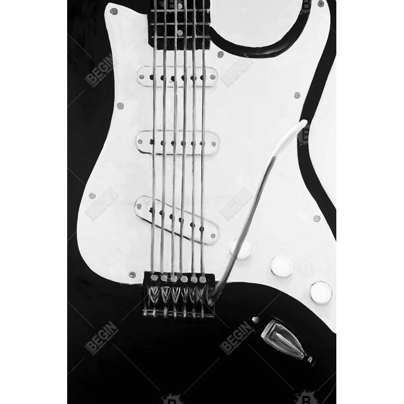 " Black Electric Guitar "