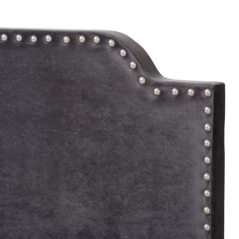 Lit tapissier standard Millison, Gris foncé, Très grand
