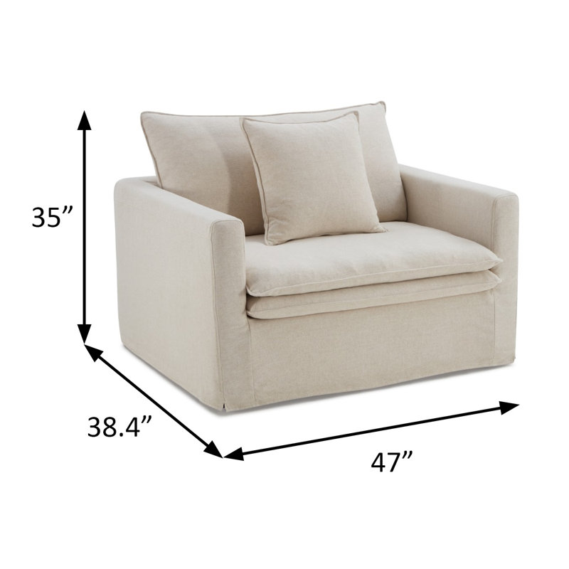 Chaise transitionnelle l 47 po, taupe, Taupe