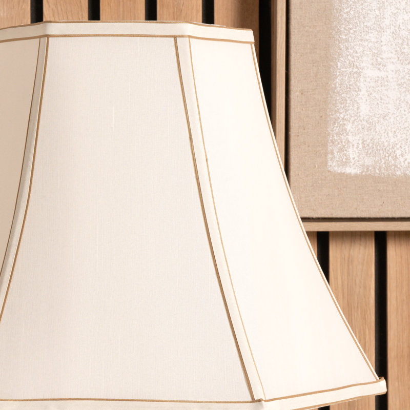 Ervine Polyester Bell Lamp Shade ( Uno ), Cream, 25cm H x 30cm W x 35cm D