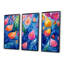 «Pink Blue Flowers Under Water I - Aquariums», ensemble de reproduction d'art mural-312721388-312721397