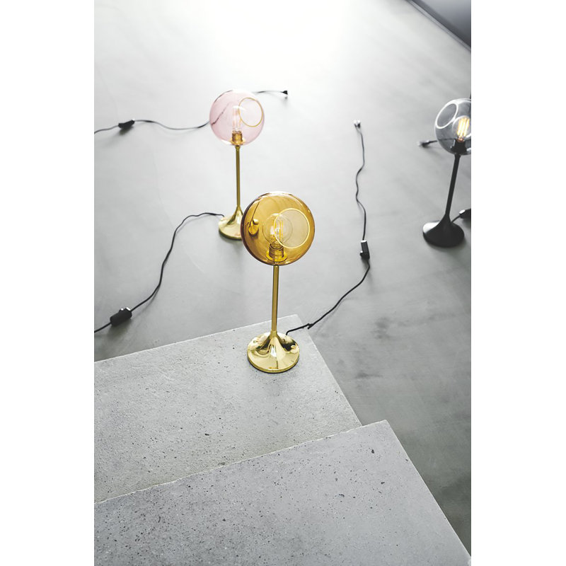Ballroom Table Lamp, Gold, Pink