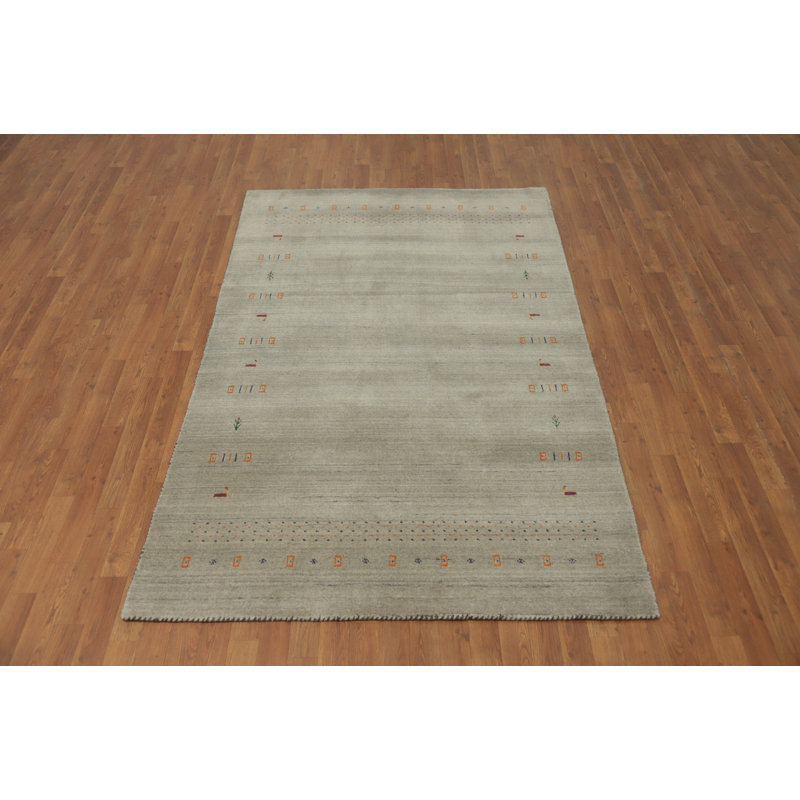 Tapis en laine fait à la main de style terre de Gabbeh 5 x 8