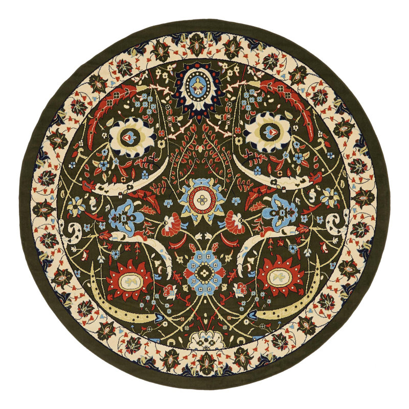 Britannia Floral Indoor Rug, Round 8'