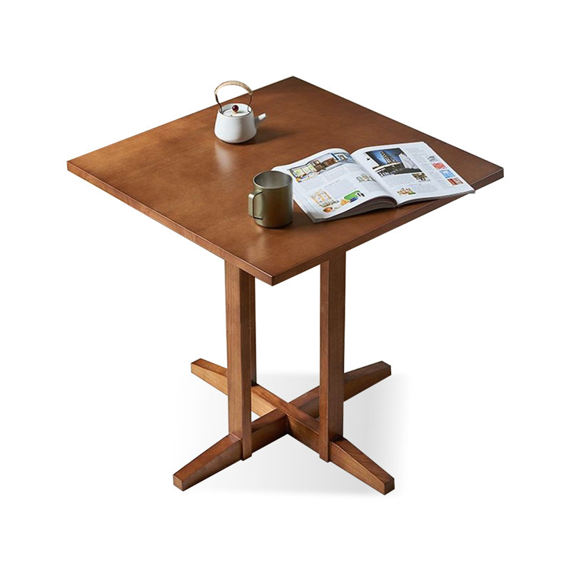 Nut-brown Rectangular Solid Wood Dining table