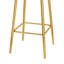 De 4 tabourets de bar modernes en velours gris et doré, sièges confortables, pieds en métal, pour différentes utilisations, chaises faciles à assembler, pivotant à 360 °, fonction de glissement,-2139991272-2139991279-2139991059