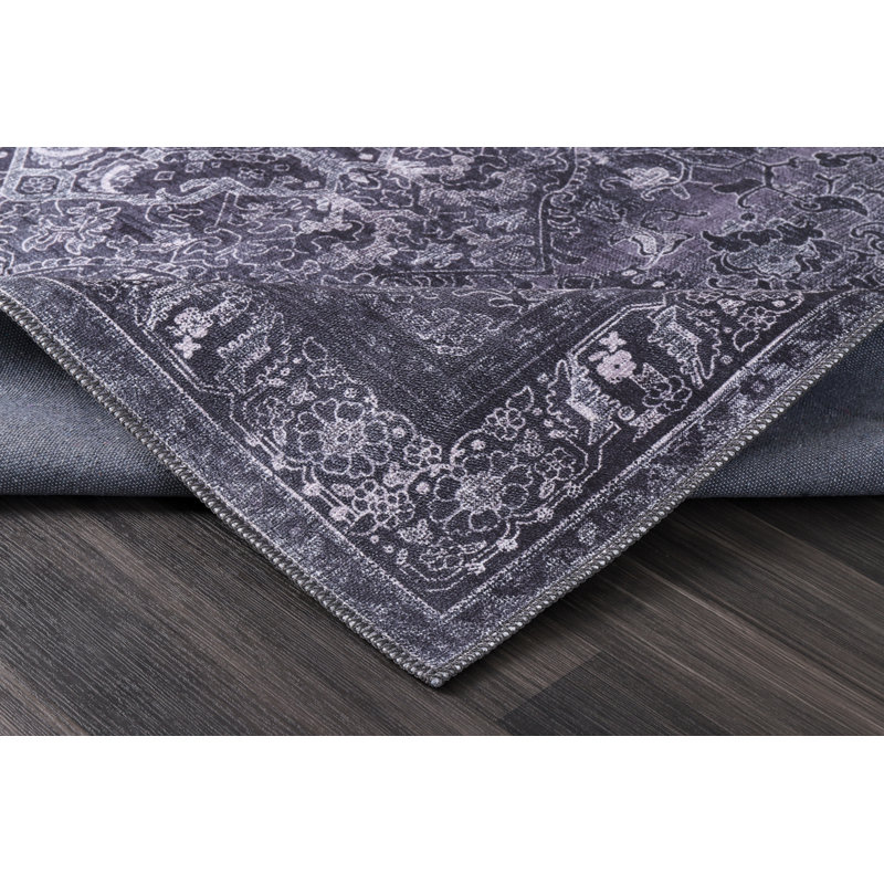 Vintage Look Cotton and Chenille Flatweave Area Rug, 80 x 150 cm