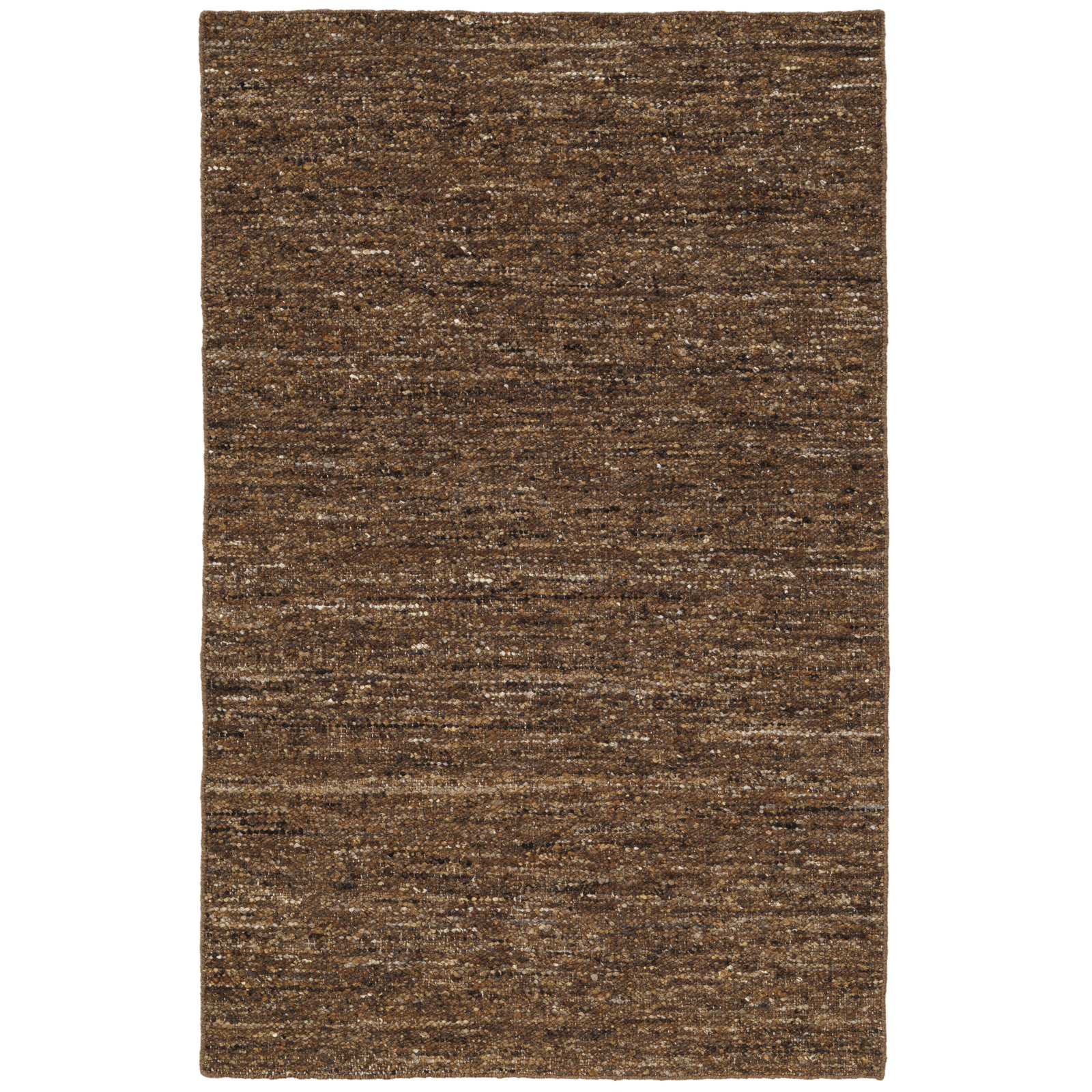 Dezi Flatweave Wool Neutral Area Rug, Rectangle 7'9" x 9'9", Brown