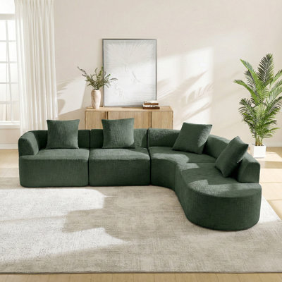 Boneless 122.83" Modern Upholstered Sofa