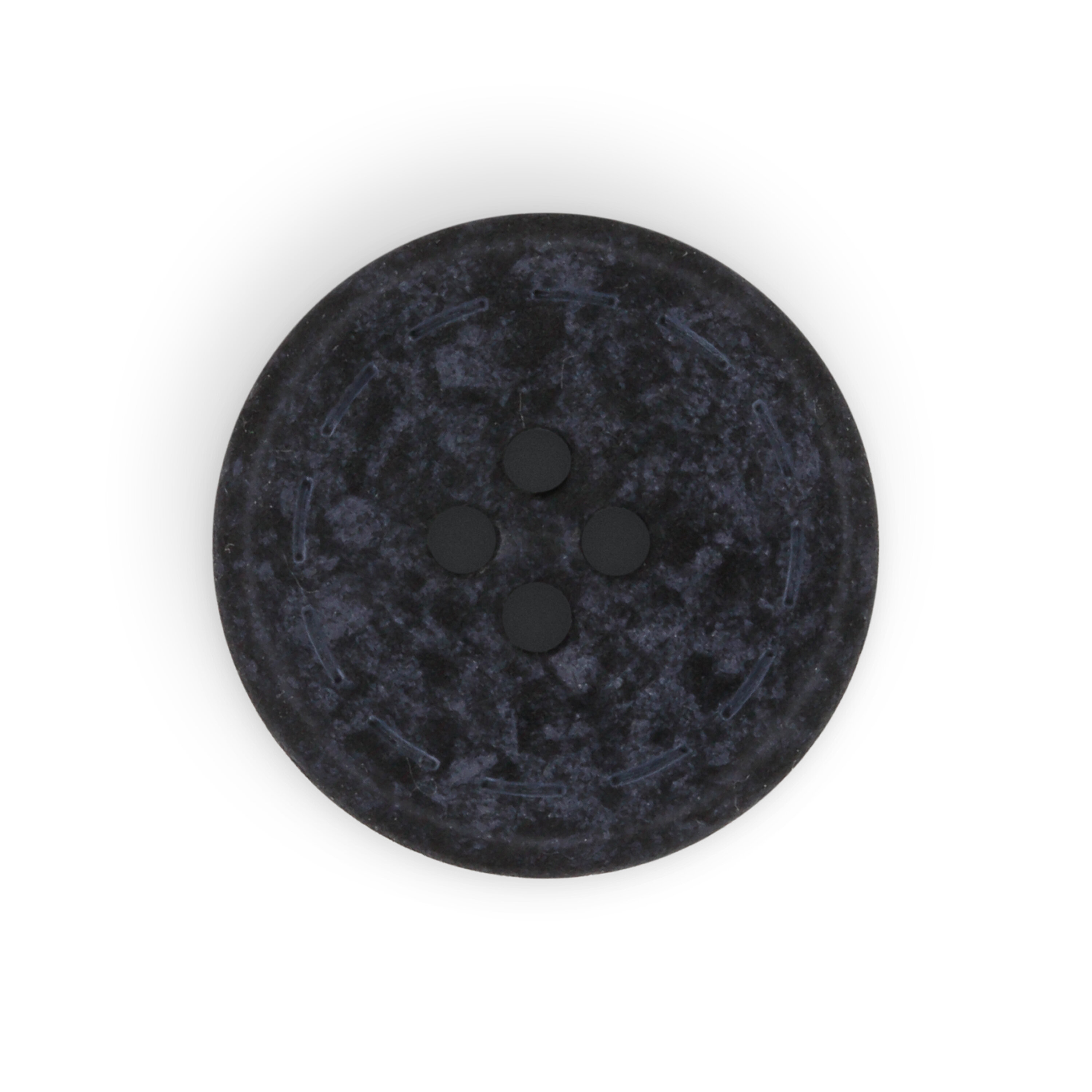 Dritz Recycled Cotton Round Stitch Button, 20mm, Black, 9 Buttons