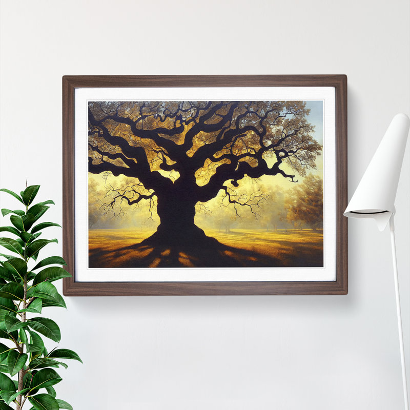Tantalising Oak Tree - Framed Print, 46cm H x 64cm W x 2cm D, Brown