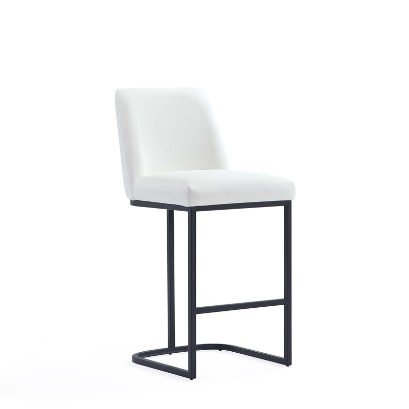 Tabouret de comptoir Serena, Blanc, Tabouret de comptoir (siège d'une hauteur de 26,3
