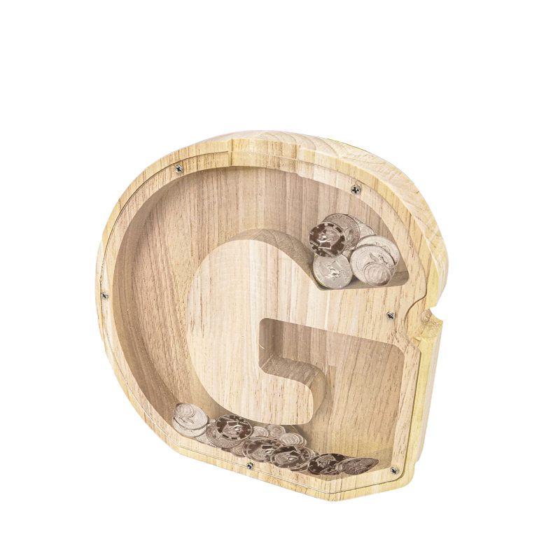 Chaddie Text & Numbers Piggy Bank, G
