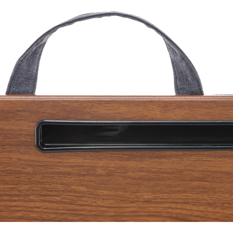 Bureau portatif en bois massif, Brun