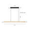 Luminaire suspendu de luxe linéaire, lustre moderne minimaliste pour tables de salle à manger et îlots de cuisine-129470505