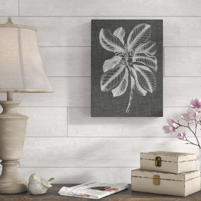 « graphique feuillage ii », impression sur toile tendue