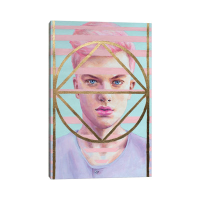 Gold Pacheco's Circle 1 Piece Wrapped Canvas Painting