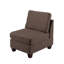 Chaise modulaire 3 pièces en similicuir avec structure en bois Black Coffee - café, éclat