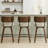 26" Swivel Upholstered Counter Stool with Walnut-Finish Bentwood Frame-114223069-114223065
