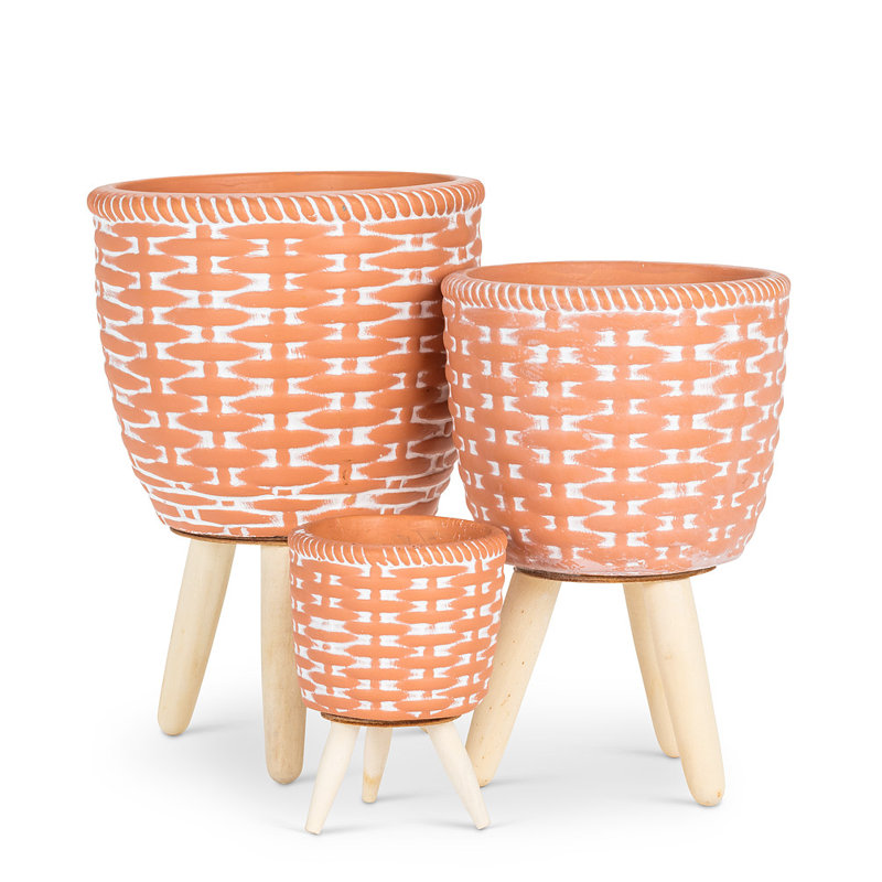 Pot à fleurs en ciment Bollitree, H 4 po x l 3 po x P 3 po