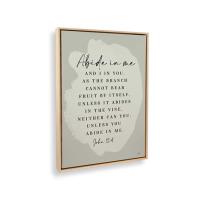 Abide in Me by Lux + Me Designs Art Print