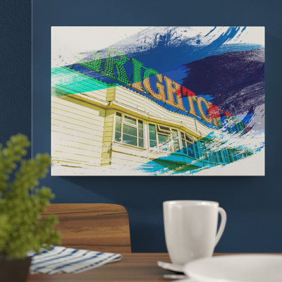 Brighton Pier Sign - Wrapped Canvas