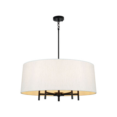 Lustre tambour à 5 lumières pour salle à manger
