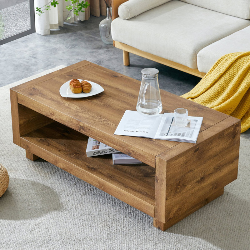 Table basse moderne Modern Minimalist, Bois naturel