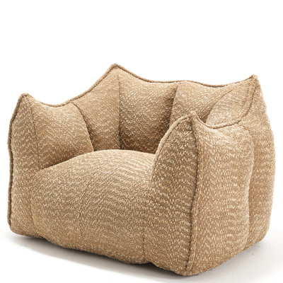 Highly Resilient Foam Bean Bag - Comfortable For Adults In Various Rooms Square Chair With Handle Chenille, Superb Soft Easy Movement Around