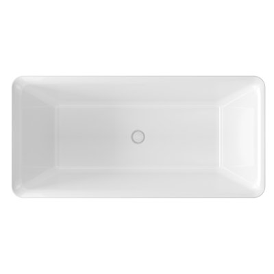 60" x 29" Freestanding Soaking Acrylic Bathtub