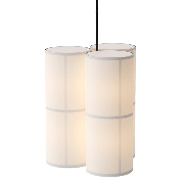 Hashira 3 - Light Pendant, 23.6" H x 14.6" W x 14.6" D, Raw