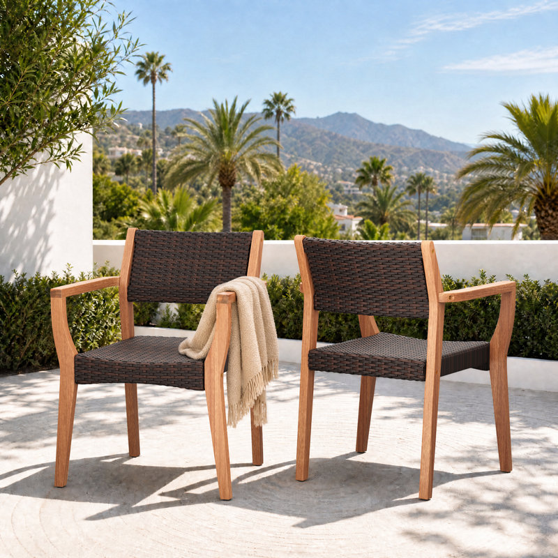 Chaise de salle à manger d'extérieur empilable