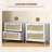 2 Drawer File Cabinet with Lock, Vertical Filing Cabinet with Keys, Rattan Drawers and Adjustable Hanging Bar for Letter, A4 and Legal Size Paper, White