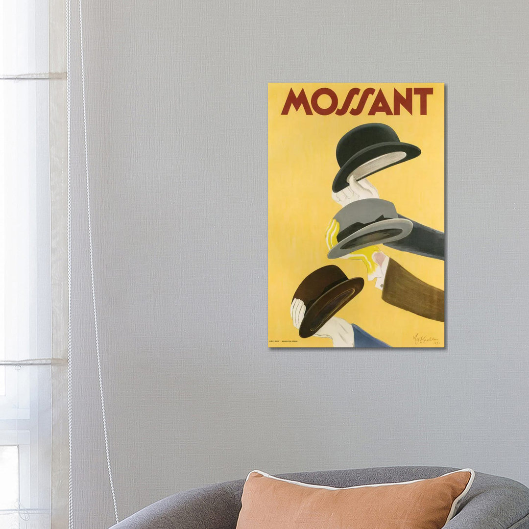 1938 Mossant Hats Poster von The Advertising Archives - Gallery-Wrapped Canvas Giclée on Canvas