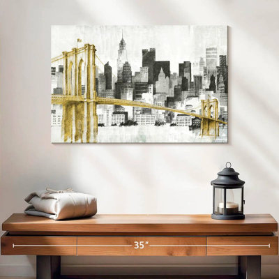 Lilie New York Skyline pont jaune sans mots