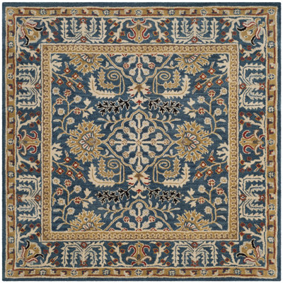 Antiquity Hand-Tufted Dark Blue Area Rug