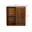 Buffet Mid-Century avec 2 portes coulissantes et bandes décoratives en bois massif, armoire de rangement pour le salon, la cuisine, la salle à manger, le vestibule, le couloir