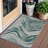3'X4' Grey Teal Machine Woven Uv Treated Abstract Waves Indoor Outdoor Accent Rug